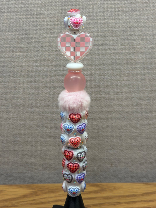 Valentines Day Pen - Checkered Heart