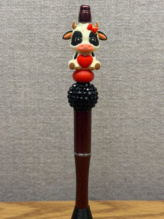Valentines Day Pen- Heart Cow